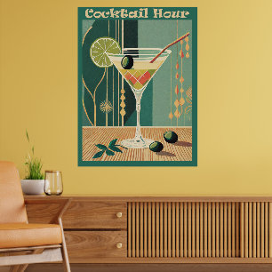 Cocktailuur Mid Century Design Poster