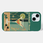 Cocktailuurontwerp halverwege de eeuw Case-Mate iPhone case (Achterkant (horizontaal))