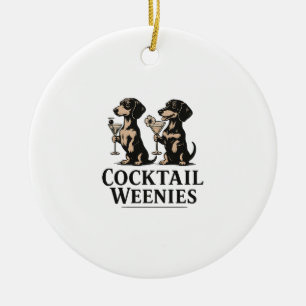 Cocktailworstjes Grappige Dachshond Sausishond Keramisch Ornament