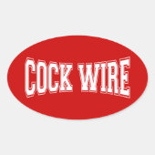 COCKWIRE OVALE STICKER (Voorkant)