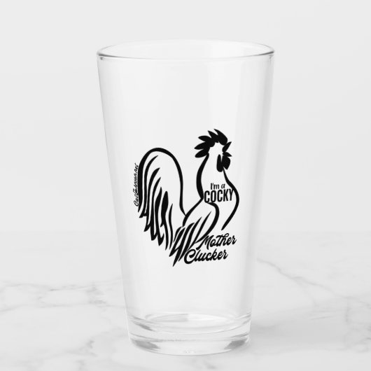 Cocky Moeder Clucker Pint Glass Glas (Voorkant)