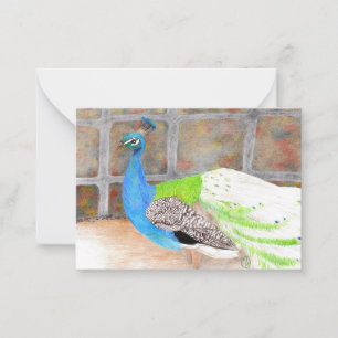 "Cocky" originele kunst Notitiekaartje