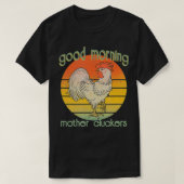Cocky Rooster Ochtend Moeder Kloppers Verdrietig F T-shirt (Design voorkant)