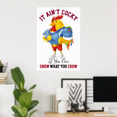 Cocky Rooster Poster (Thuiskantoor)