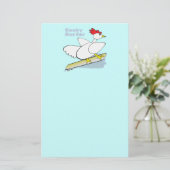 Cocky Surfer Briefpapier (Staand voorkant)