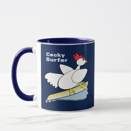 Cocky Surfer Mok (Links)