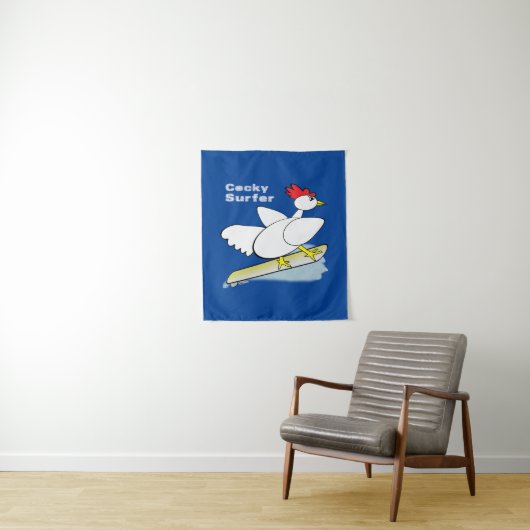 Cocky Surfer Wandkleed (In situ)