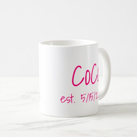 CoCo a établi Date Coffee Mug (Devant droit)