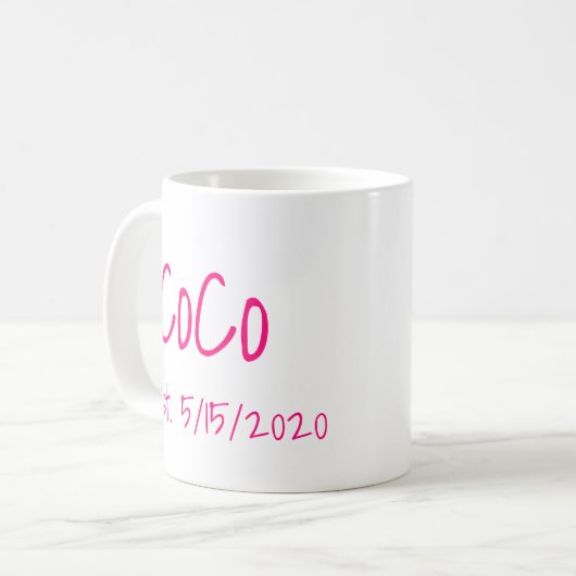CoCo a établi Date Coffee Mug (Devant gauche)
