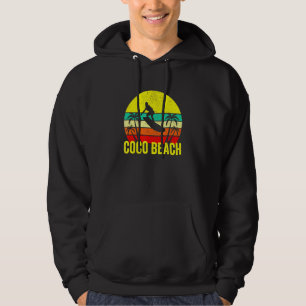 Coco Beach Florida Retro Surfer Sunset Vac Hoodie