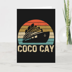 Coco Cay Byhamas Vintage Retro Souvenirs Kaart