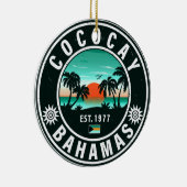 Coco Cay Island Bahamas Souvenirs 80's Keramisch Ornament (Rechts)