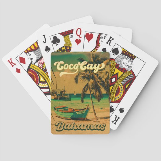 Coco Cay Island Bahamas  Souvenirs 80's Pokerkaarten (Achterkant)