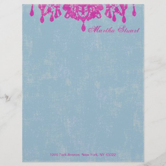 Coco Chandelier CHANGE COLOR ~ Letterhead Gepersonaliseerd Briefhoofd (Voorkant)