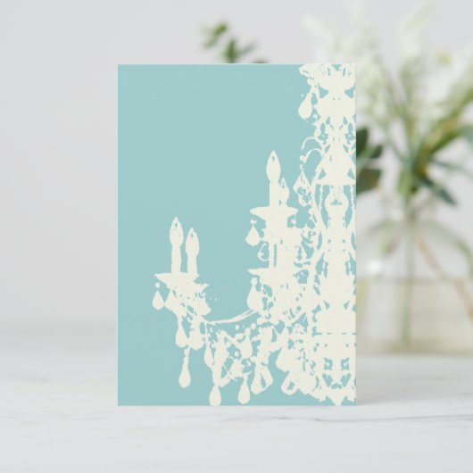 Coco Chandelier ~ CHANGE COLOR Uitnodiging (Staand voorkant)