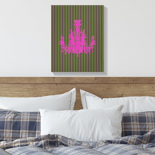 Coco Chandelier KLEUR & GROOTTE OPTIES - Canvas Afdruk (Insitu (Slaapkamer))