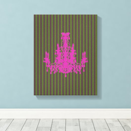 Coco Chandelier KLEUR & GROOTTE OPTIES - Canvas Afdruk (Insitu (Houten vloer))