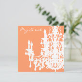 Coco Chandelier ~ Uitnodigingen / RSVP (Staand voorkant)