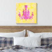 Coco Chandelier ~ Wrapped Canvas 75-inch dik Afdruk (Insitu (Slaapkamer))
