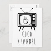 Coco Channel schattig, stijlvol Briefkaart (Voorkant / Achterkant)