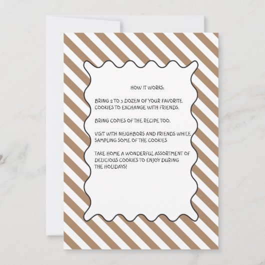 Coco chaud et biscuits Invitation à échanger/échan (Dos)