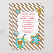 Coco chaud et biscuits Invitation à échanger/échan (Devant / Derrière)