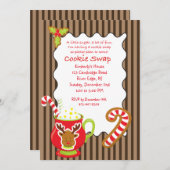 Coco chaud et biscuits Invitation à échanger/échan (Devant / Derrière)