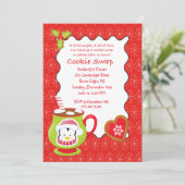 Coco chaud et cookies Invitation à échanger/échang (Debout devant)