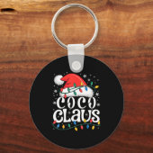 Coco Claus Funny Xmas Christmas Grandma Holiday St Sleutelhanger (Voorkant)
