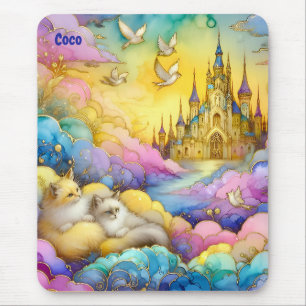 COCO ~ Crystal Castle Clouds Kittens ~ Mousepad Muismat
