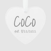 CoCo Date d'établissement Acrylique personnalisée (devant)