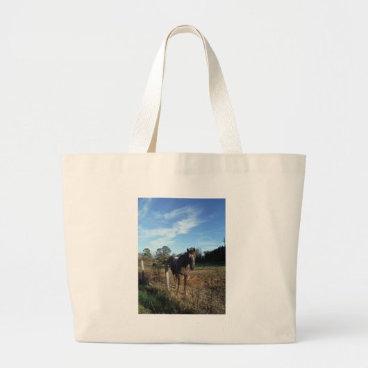 Coco- en crèmebruin paard grote tote bag (Voorkant)