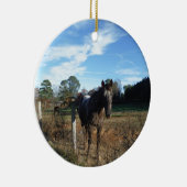 Coco- en crèmebruin paard keramisch ornament (Rechts)