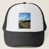Coco- en crèmebruin paard trucker pet (Voorkant)