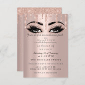 Coco Event brengt Roos Eyelash Formele make-up Kaart (Voorkant / Achterkant)