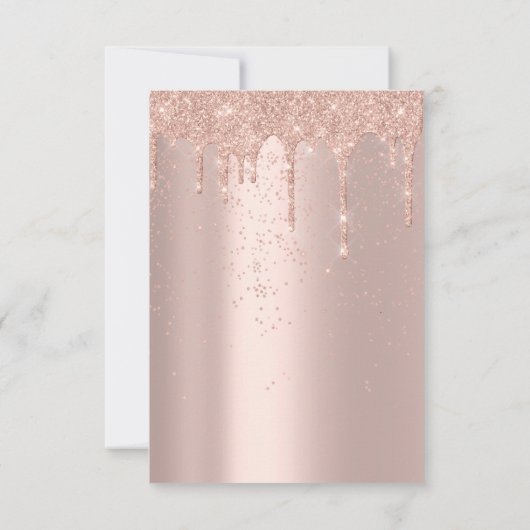 Coco Event Drift Roos Eyelash Formele Confetti Kaart (Achterkant)