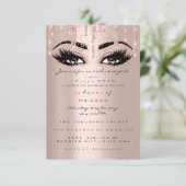 Coco Event Drips Roze Wimper Confetti Formal Kaart (Staand voorkant)