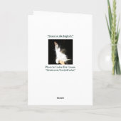 "Coco in het licht I."  Wenskaart Kaart (Achterkant)