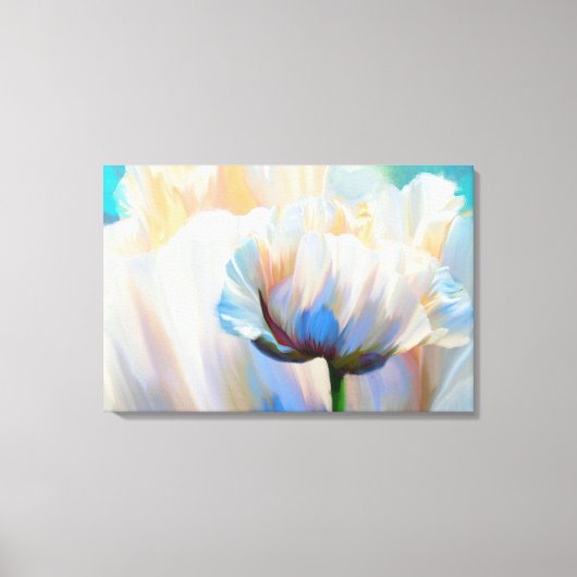 Coco In Liefde, dramatische bloemenkunst verpakt c Canvas Afdruk (Voorkant)