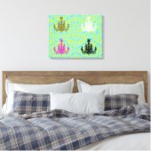 Coco kroonluchters ~ omwikkeld canvas .75" dik (Insitu (Slaapkamer))
