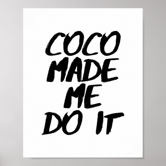 Coco liet me het borstelontwerp doen poster (Voorkant)