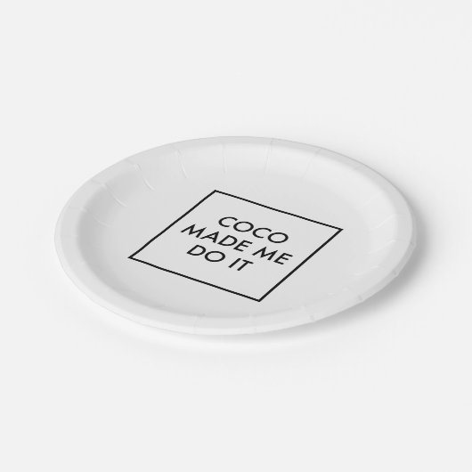 Coco liet me het doen papieren bordje (Gekanteld)