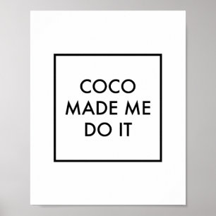 Coco liet me het doen poster