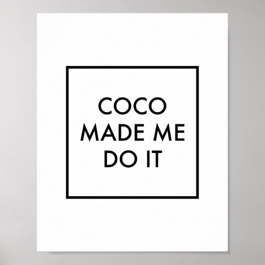 Coco liet me het doen poster (Voorkant)