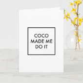 Coco maakte me het doen kaart (Gele Bloem)