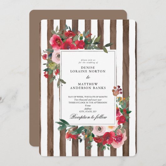 Coco Mocha Faire-part de mariage (Devant / Derrière)
