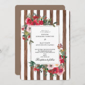 Coco Mocha Wedding Invitation Kaart (Voorkant / Achterkant)