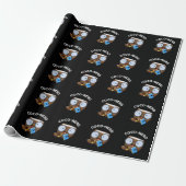 Coco-nerd Funny Fruit Coconut Pun Dark BG Cadeaupapier (Uitgerold)