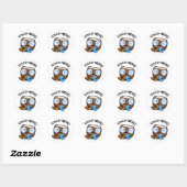 Coco-nerd Funny Fruit Coconut Pun Ronde Sticker (Vel)