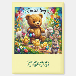 COCO ~ OURS DE PÂQUES Easter Chicks ~ Aimant